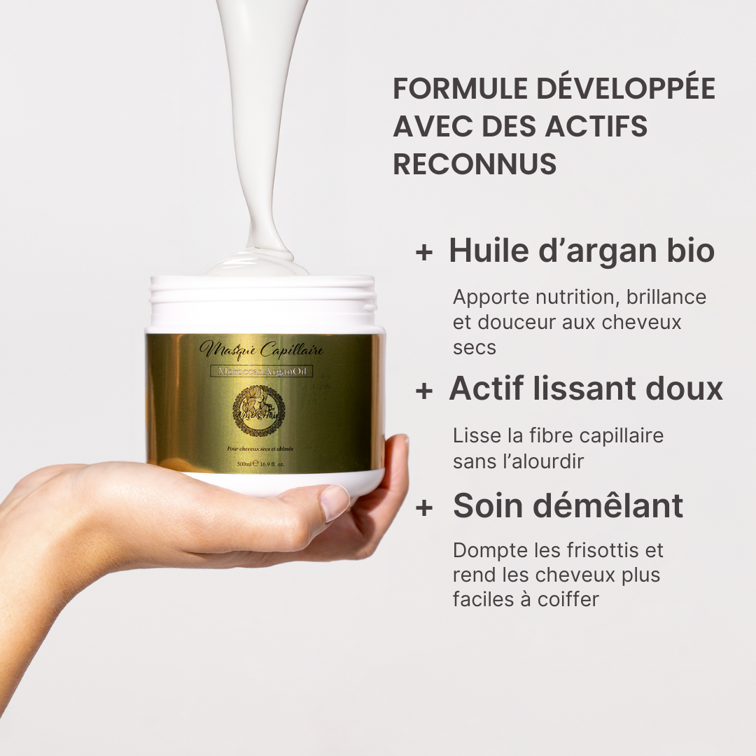 Masque ultra nourrissant à l'huile d'argan pour cheveux secs et cassants