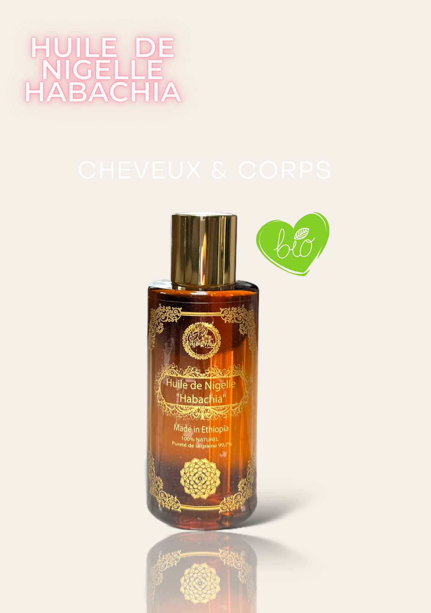 Huile de nigelle habachia : visage et cheveux