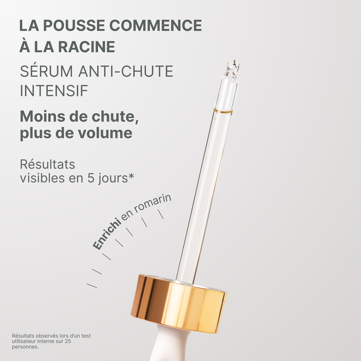 Pipette dorée du sérum anti-chute enrichi en romarin NMB