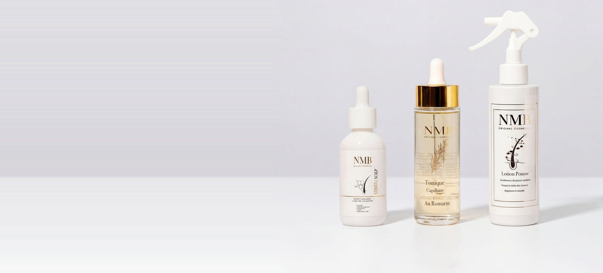 Sérum Stimuli Scalp, Tonique au romarin et Lotion Pousse NMB